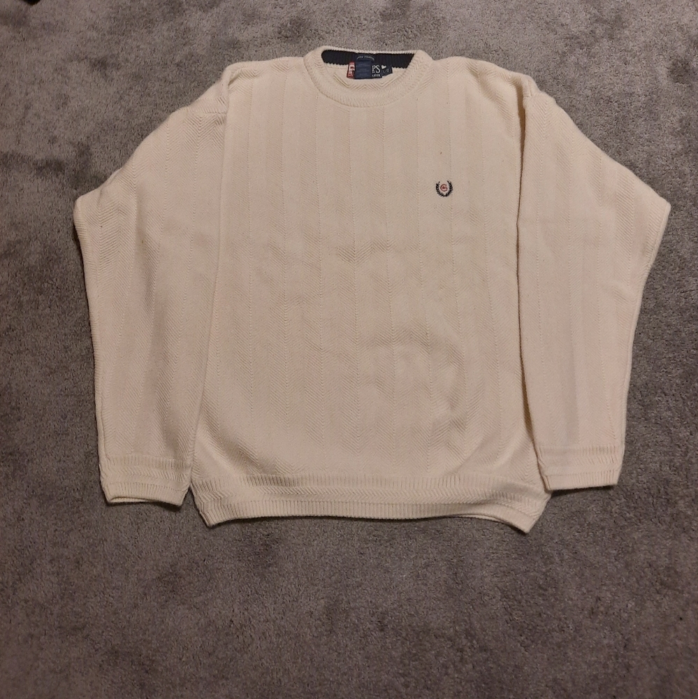 Men's vintage white Ralph Lauren Chaps sweater